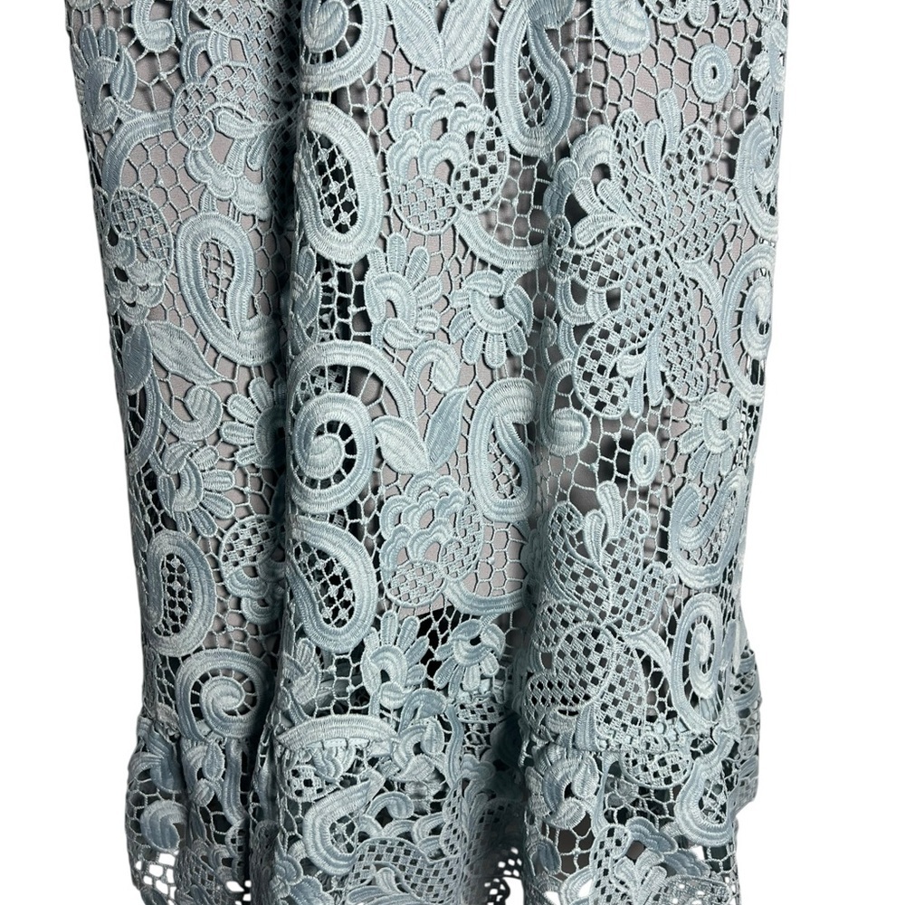Self-Portrait Blue Lace Dress - Elevated Date Night - Vacation - Size 8 - Picture 4 of 8